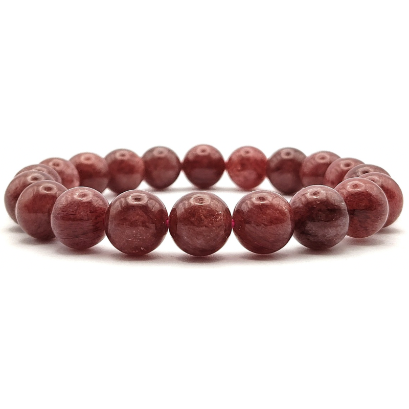 Cherry Red Strawberry Quartz Bracelet